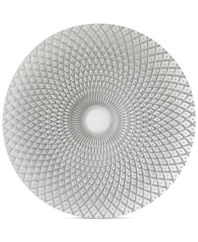 American Atelier Jay Import  Glass Spiro Silver-tone Charger Plate