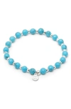 Gorjana Power Stone Stretch Bracelet In Healing/ Turquoise/ Silver