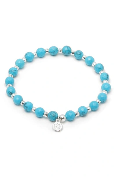 Gorjana Power Stone Stretch Bracelet In Healing/ Turquoise/ Silver