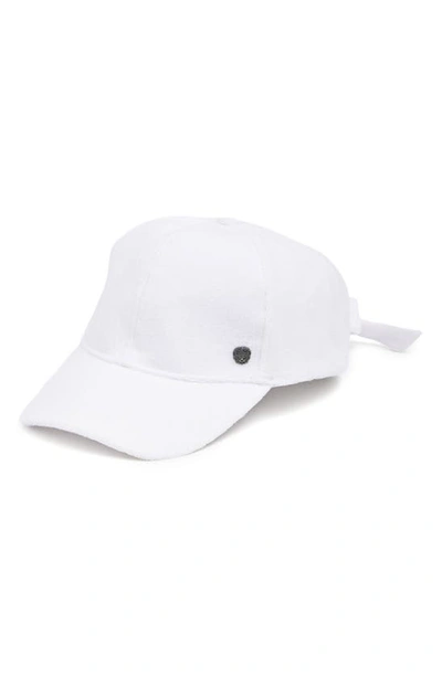 Vince Camuto Tie Back Terry Cap In White
