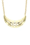 Olivia Welles Aztec Cutout Necklace In Gold