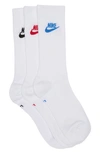 Nike Sportswear Everyday Essential Assorted 3-pack Crew Socks In Multi Color