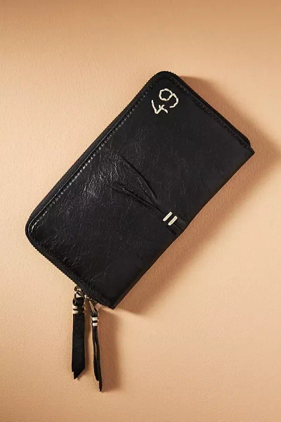 49 Square Miles Clingy Leather Wallet In Black