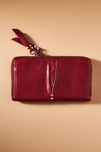 49 Square Miles Clingy Leather Wallet In Burgundy