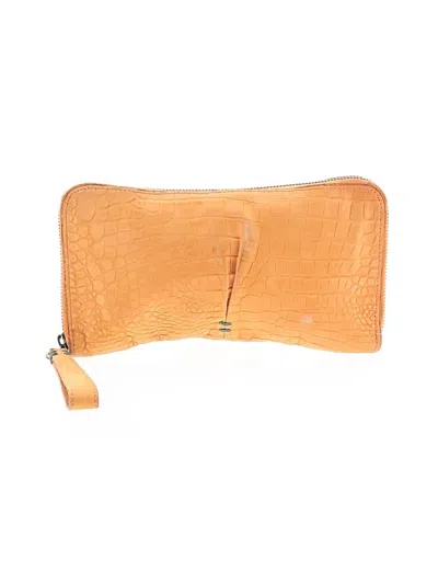 Pre-owned 49 Square Miles Leather Clutch In Orange