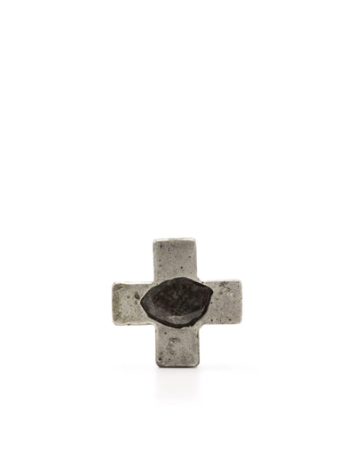 Parts Of Four 12mm Cross Earring In Grau