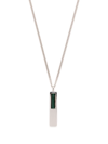 Tom Wood Malachite Sterling Silver Pendant Necklace In Silber