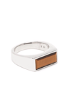 Tom Wood Peaky Tiger Eye Ring In Silver