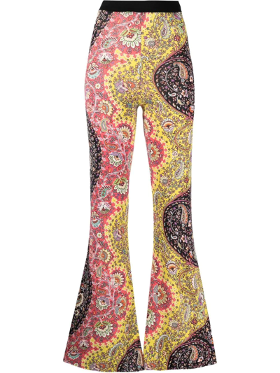 Etro Paisley-print Flared Trousers In Multicolor