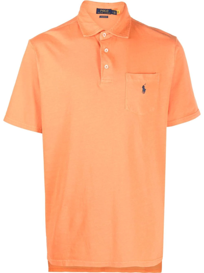 Polo Ralph Lauren Polo Pony Short-sleeved Polo Shirt In Orange