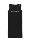 BALMAIN BALMAIN KIDS LOGO DETAILED SLEEVELESS DRESS