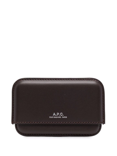 A.p.c. Logo Embossed Cardholder In Black