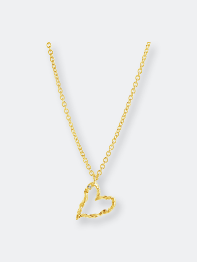 Sterling Forever Amia Heart Pendant Necklace In Gold