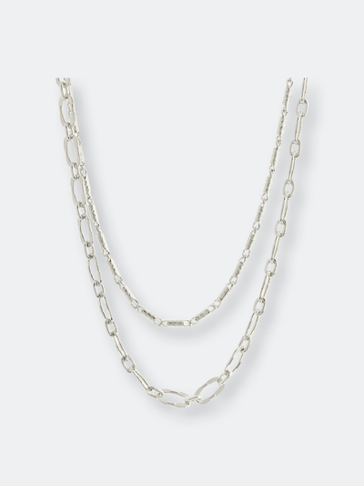 Sterling Forever Isadora Layered Necklace In Silver