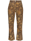 Ymc You Must Create Geanie Floral-print Trousers In Brown