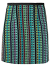 Marine Serre Signature Motif Mini Skirt In Blau
