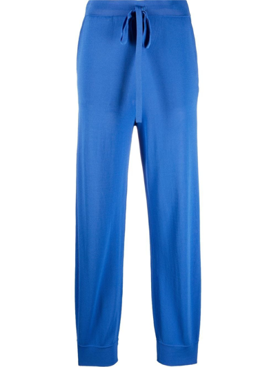P.a.r.o.s.h High-waist Straight-leg Trousers In Blau