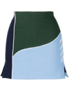 Ahluwalia Twice As Nice Panelled-jersey Mini Skirt In Blau