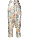 HAYLEY MENZIES SHIMMERING BONITA SILK JACQUARD TAILORED TROUSERS