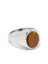 Tom Wood Lizzie Tiger Eye Ring In Silber