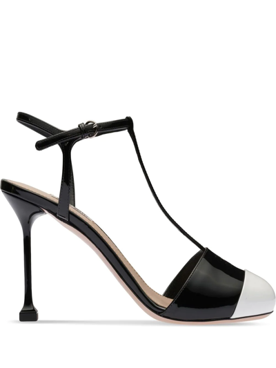 【送関込】MiuMiu☆ミュウミュウ Patent Calf Leather Pumps Miu Miu Patent Leather Pumps In Black/white | ModeSens