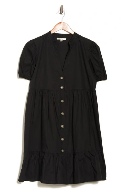 Tash And Sophie Tiered Babydoll Dress In Black