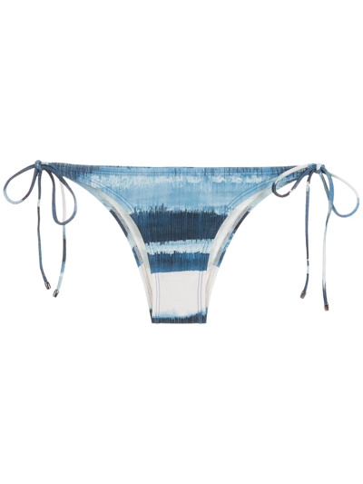 Lenny Niemeyer Calca Lacinho Alongado Lazuli Bikini Bottoms In Blue