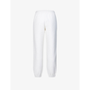 Re/done 80s Tapered High-rise Cotton-fleece Jogging Bottoms In Inside Out Vintage White