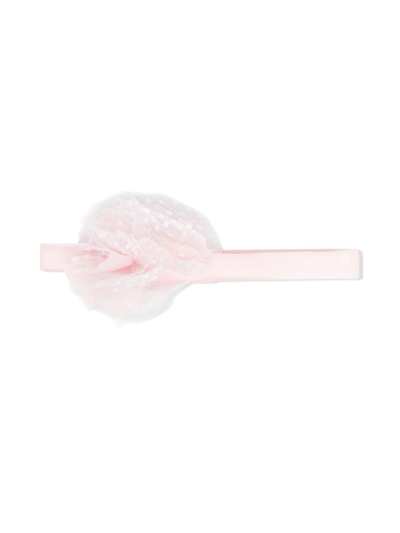 Marchesa Couture Kids' Tulle-trim Choker In Pink