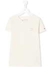 Tommy Hilfiger Junior Logo-print Cotton T-shirt In Neutrals