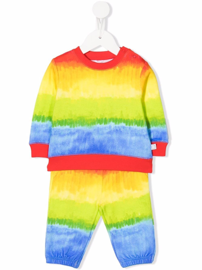 Stella Mccartney Baby Set Of Cotton Sweatshirt And Sweatpants In Multicolor