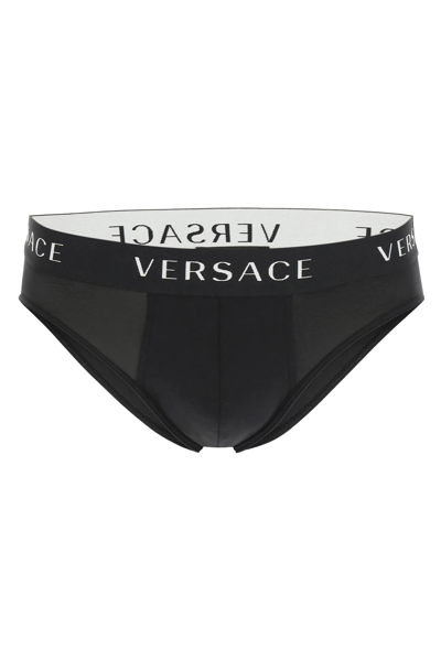 Versace Underwear Low Briefs In Black