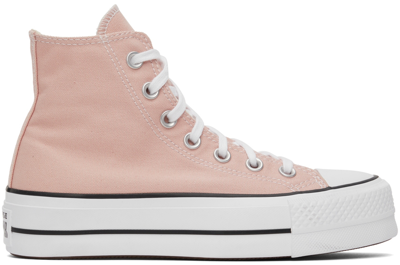 Converse All Star Lift 运动鞋 – Pink Clay  Black  & White In Pink