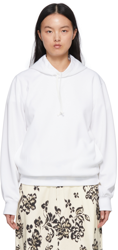 Comme Des Garçons Homme Deux White Polyester Hoodie In 1 White
