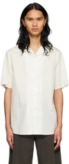 The Row Giuseppe Short-sleeved Cotton-poplin Shirt In Ivr Ivory