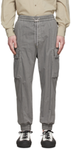 SOLID HOMME GREY COTTON CARGO trousers