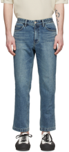SOLID HOMME BLUE SLIM CROPPED JEANS
