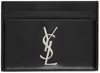 SAINT LAURENT BLACK MONOGRAM CARD HOLDER