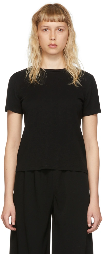 The Row Ankara Cotton And Cashmere T-shirt In Black