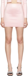 Alexander Wang Pink Polyester Mini Skirt In 958 Cherry Blossom