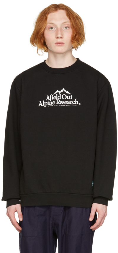 Afield Out Black Cotton Sweatshirt