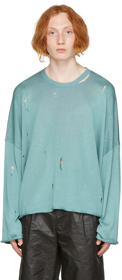Jieda Blue Rayon Sweater In Mint