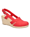 Easy Street Women's Stargaze Espadrille Slingback Wedges In Red