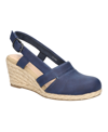 Easy Street Women's Stargaze Espadrille Slingback Wedges In Navy