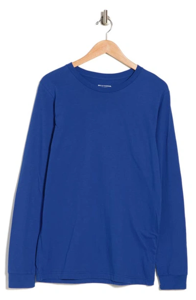Bella Plus Canvas Sueded Airlume Long Sleeve T-shirt In Sapphire