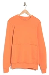 Bella Plus Canvas Raw Edge Crewneck Pullover In Russet Orange