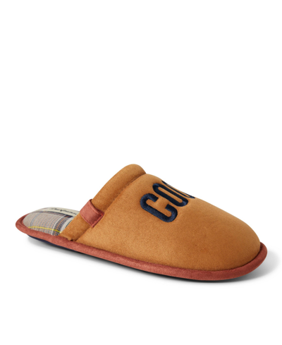 Dearfoams Men's Tanner Microsuede Father's Day Scuff Slippers In Whiskey