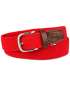 CLUB ROOM MEN'S STRETCH COMFORT BRAIDED BELT WITH FAUX-LEATHER TRIM, CREATED FOR MACY'S