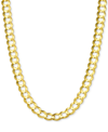 ITALIAN GOLD 30" OPEN CURB LINK CHAIN NECKLACE IN SOLID 14K GOLD
