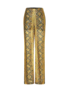 Gcds Sequin-embellished Snakeskin-print Trousers In Yellow